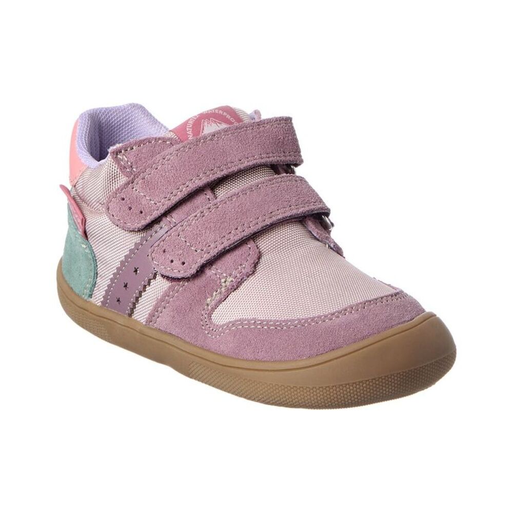 Naturino Barefoot Ondy Leather, Suede & Canvas Sneaker, Pink